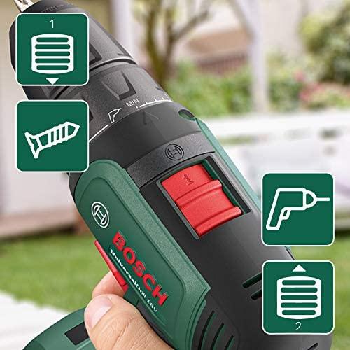 Bosch Universal Drill 18V (1x1,5 akumuliatorius) Akumuliatorinis dviejų greičių gręžtuvas - suktuvas