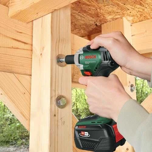 Bosch smūginis veržliasukis UniversalImpactDrive 18V-350 be akumuliatoriaus ir kroviklio + 3 sukimo galvutės