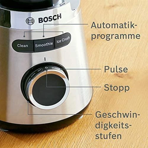 Kokteilinė Bosch MMB6382M, Juodos/Sidabrinės spalvos