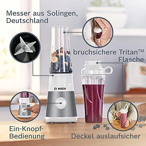 Bosch MMB2111T Series 2, Trintuvas, VitaPower Serie | 2, 450 W, Sidabrinė