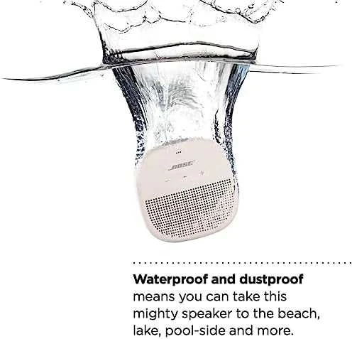 Bose® SoundLink® Micro nešiojama kolonėlė, Baltos spalvos