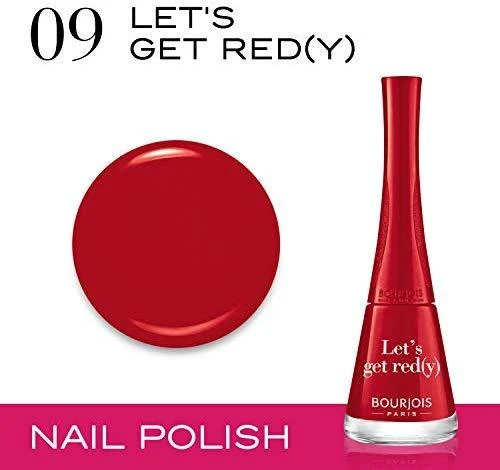 BOURJOIS Paris 1 Second Nagų lakas Moterims 9 ml, 09 LET'S GET RED(Y)