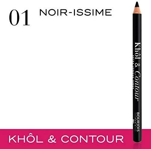 BOURJOIS Paris Khôl & Contour akių pieštukas moterims 1,2 g, 01 NOIR-ISSIME