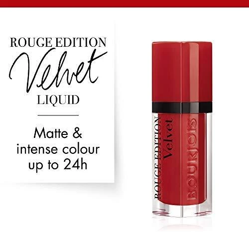 Bourjois Paris Rouge Edition Velvet Skysti lūpų dažai, 7,7 ml, spalva - 01 Personne ne rouge!