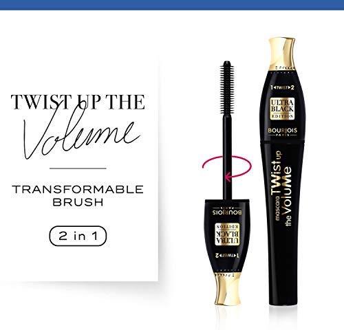 Bourjois Twist Up The Volume Blakstienų tušas Ultra Juodas