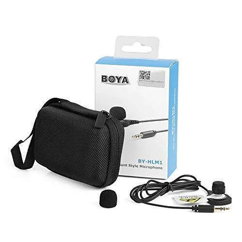 Microphone BOYA 85 dB, 1.2m cable, juodas / BY-HLM1 / BOYA10041