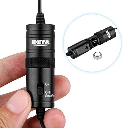 Mikrofonas BOYA 65-18000 HZ, 6.3 mm stereo adapteris, juodas / BY-M1 / BOYA10003
