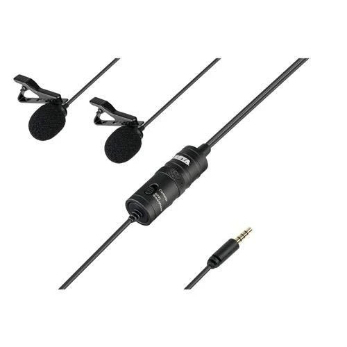 Dvigubas mikrofonas BOYA 3.5mm jungtis, juodas / BY-M1DM / BOYA10002