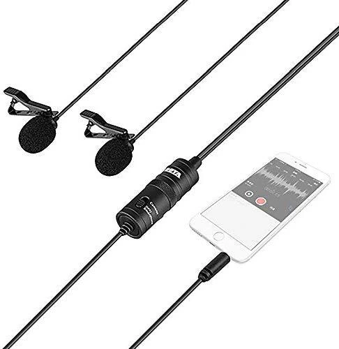 Dvigubas mikrofonas BOYA 3.5mm jungtis, juodas / BY-M1DM / BOYA10002