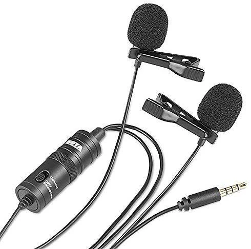 Dvigubas mikrofonas BOYA 3.5mm jungtis, juodas / BY-M1DM / BOYA10002