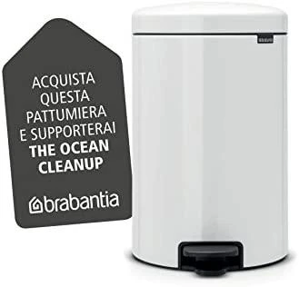 Šiukšlių dėžė su pedalu Brabantia NewIcon, 20 l, Balta
