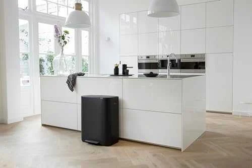 Brabantia Šiukšlių dėžė su pedalu, Bo 60L - matinės juodos spalvos
