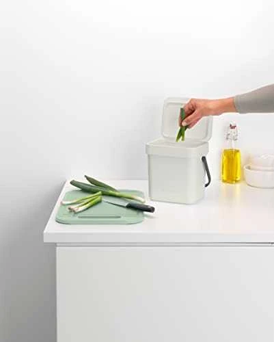 „Brabantia Sort & Go“ šiukšliadėžė šviesiai pilka 3 l