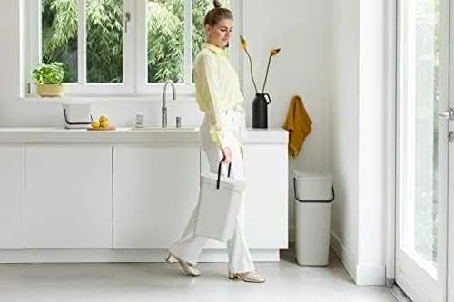 „Brabantia Sort & Go“ šiukšliadėžė šviesiai pilka 3 l
