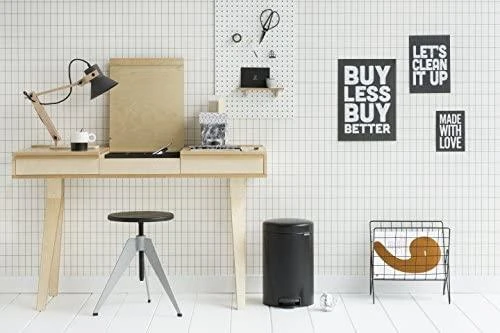 Šiukšliadėžė Brabantia 12 L, 11 37 41 juoda matinė