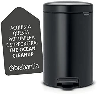 Šiukšliadėžė Brabantia 12 L, 11 37 41 juoda matinė