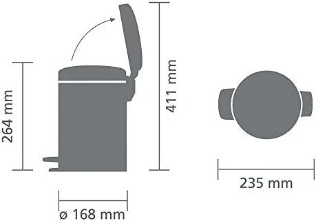 Šiukšliadėžė Brabantia 3 L 11 21 64 satino