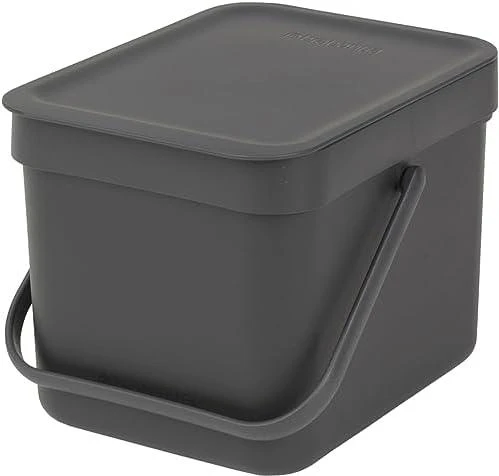 Brabantia atkritumu tvertne Sort&Go, 6l, pilkas