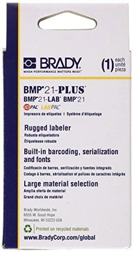 Brady 139744, Juoda, Balta, Lipni spausdintuvo etiketė, Akrilas, Vinilas, Terminis perkėlimas, Nuolatinis, Matinis
