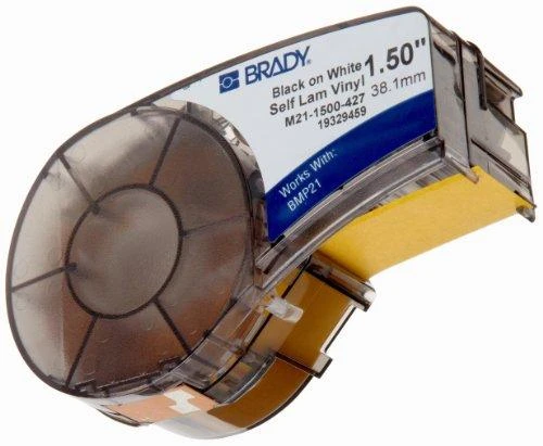 „Brady Corporation“ „Brady M21-1500-427“ – permatoma, balta – lipni spausdinimo etiketė – vinilo – terminio perkėlimo – akrilo – nuolatinė