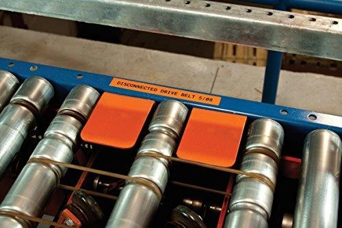Brady M21-750-595-OR, oranžinė, lipni spausdintuvo etiketė, vinilo, terminio perkėlimo, akrilinė, nuolatinė