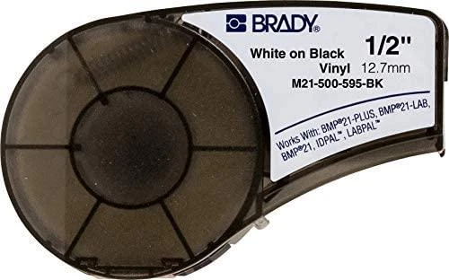 Brady 139742, Juoda, Balta, Lipni spausdintuvo etiketė, Akrilas, Vinilas, Terminis perkėlimas, Nuolatinis, Matinis