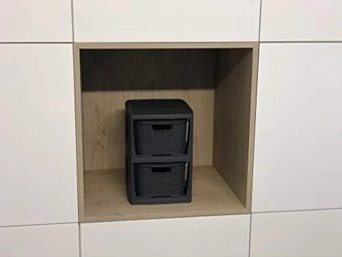 Branq lentyna su 2 krepšeliais Rattan, 14 l