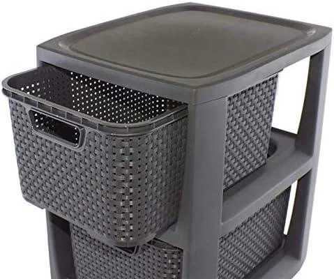 Branq lentyna su 2 krepšeliais Rattan, 14 l