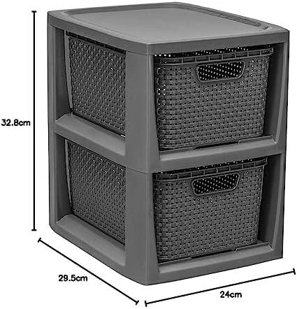 Branq lentyna su 2 krepšeliais Rattan, 14 l