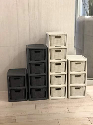 Branq lentyna su 2 krepšeliais Rattan, 14 l