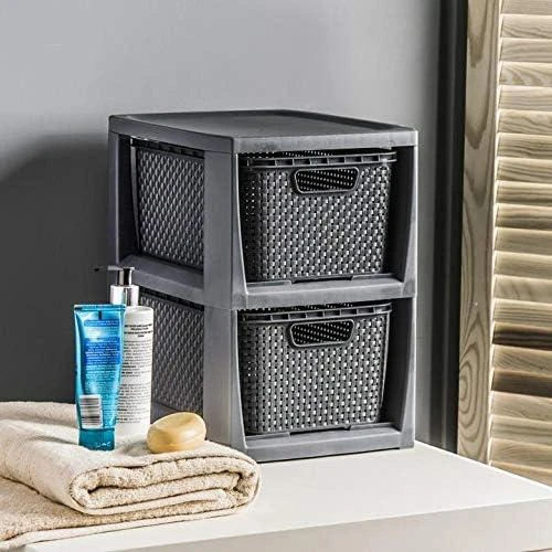 Branq lentyna su 2 krepšeliais Rattan, 14 l