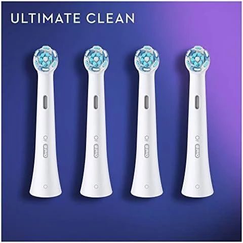 BRAUN iO RB CWF-4 Ultimate Clean Baltas 4ct antgaliai dantų šepetėliui