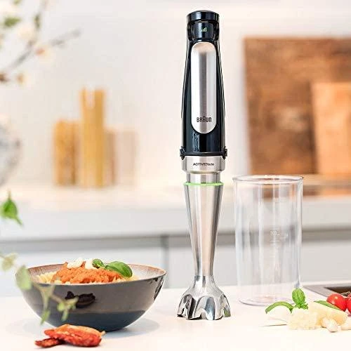 BRAUN Rankinis maišytuvas MQ 7035 X, 1000W, 0.6L, ActiveBlade, SmartSpeed, Inox/Juodas