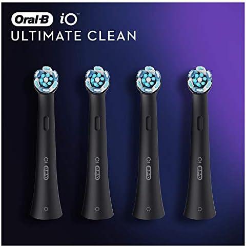 Oral-B | Clean Replaceable Dantų šepetėlis Heads | iO Refill Ultimate | Heads | Suaugusiems | Cordless | Šepetėlių skaičius galvutės įeina 4 | Juodas | Baltas