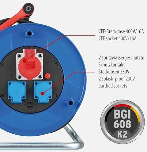 Elektrinis ilgiklis Brennenstuhl 30m 1CEE400V+2VDE RN 5x2,5 IP44