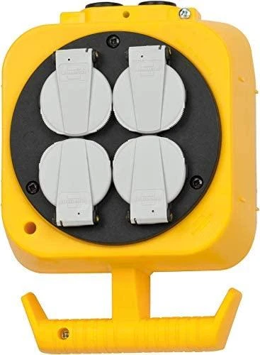 Carruzzo Brennenstuhl 1151760 elektros tinklo ilgintuvas 5 m 2 AC išvestis(ys / čių) Juoda, Balta, Geltona