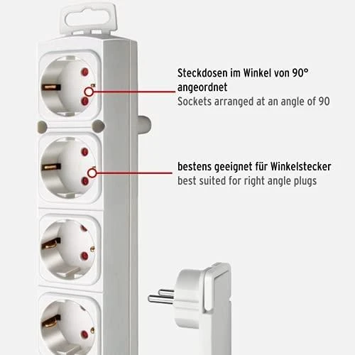 Brennenstuhl Comfort-Line Plus lizdo juostelė, 4 krypčių - balta