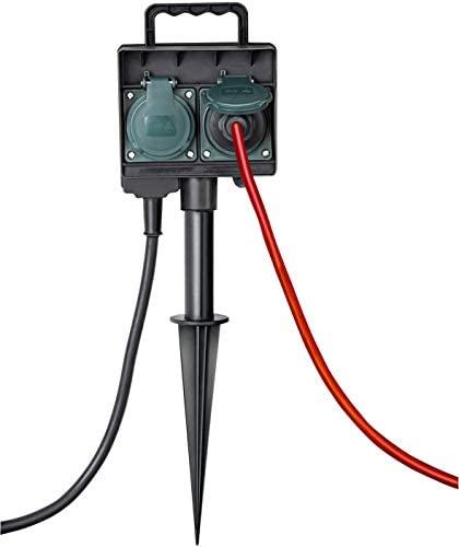 Brennenstuhl, lauko prailgintuvas 2 xCEE 7/4, 1x CEE 7/7, 1.5m, įžemintas, IP44, juodas/ žalias 1154440 / GT-515 2