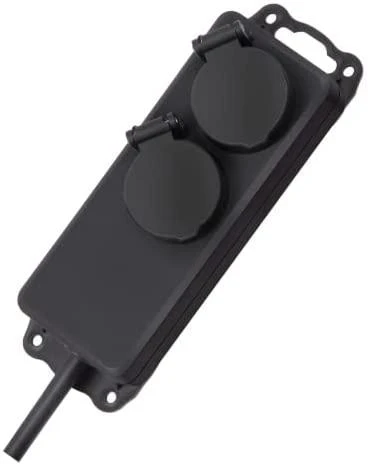 Ilgintuvas su įžeminimu Brennenstuhl IP44/2-viet./2m/3x1.5mm juodas