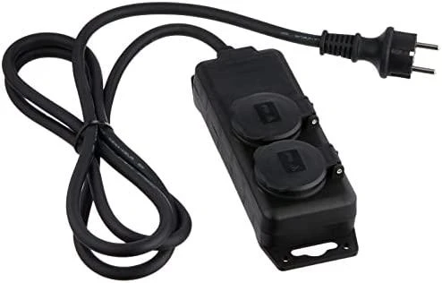 Ilgintuvas su įžeminimu Brennenstuhl IP44/2-viet./2m/3x1.5mm juodas