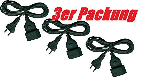 BrennenstuhlI jungtis CEE 7/16, IEC 60906-1, maks. 250 V / 2,5 A, 3 m, Juodas 1161790 / DEL-118B
