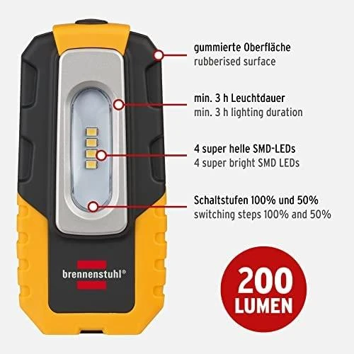 Brennenstuhl Rankinis žibintas, 200LM, 6500K, IP20