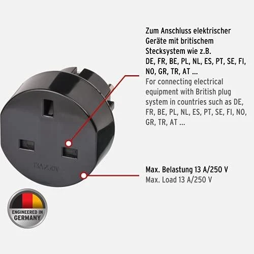 Brennenstuhl Perėjimas DELTACO UK į EU / GT-336