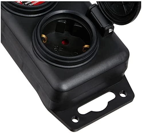 Ilgintuvas su įžeminimu Brennenstuhl IP44/2-viet./2m/3x1.5mm juodas