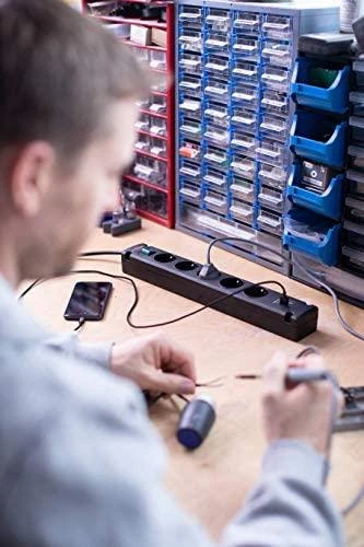 Carruzzo Brennenstuhl Bremounta elektros tinklo ilgintuvas 3 m 5 AC išvestis(ys / čių) Vidaus Juoda