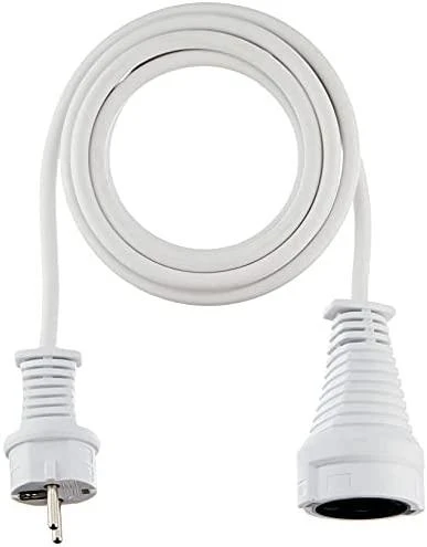 Brennenstuhl Ilgiklis, CEE 7/7, CEE 7/4 (Schuko), 2m Baltas 1168120015 / DEL-118E