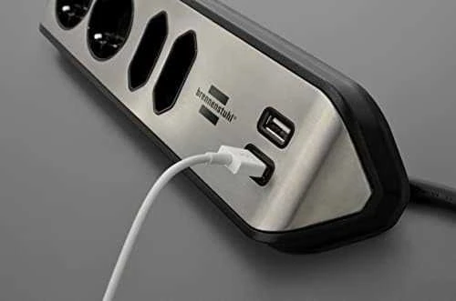 Buitinis ilgintuvas BRENNENSTUHL, 4 vt, 2USB, 2m