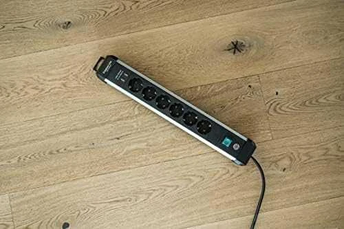 Carruzzo Brennenstuhl 1391030610 elektros tinklo ilgintuvas 3 m 6 AC išvestis(ys / čių) Vidaus Juoda, Sidabras