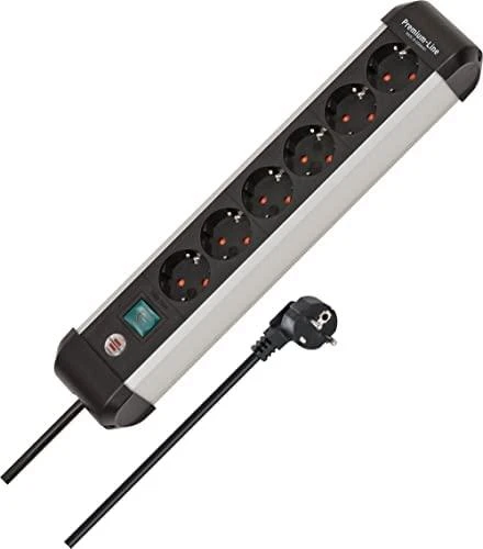 Buitinis ilgintuvas BRENNENSTUHL ALU-LINE, 6 vietų, 3m