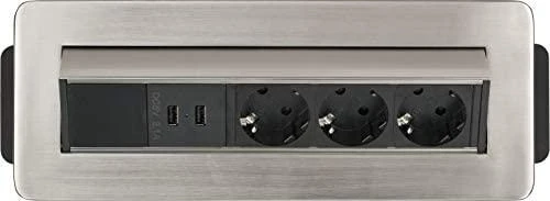 Brennenstuhl Indesk maitinimo šaltinis, 3 jungčių + 2 USB jungtys